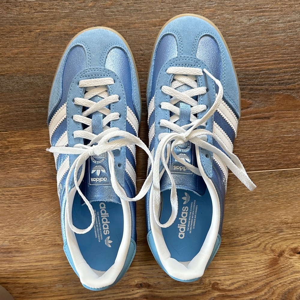 adidas Blue and White Retro Sneakers